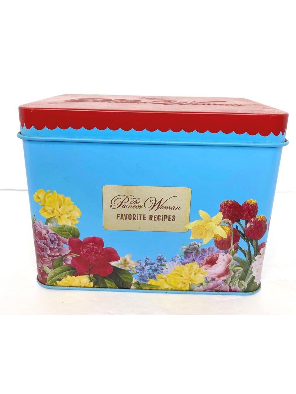 The Pioneer Woman Favorite Recipes Tin Recipe Box w/ Recipe Cards Ree Drummond